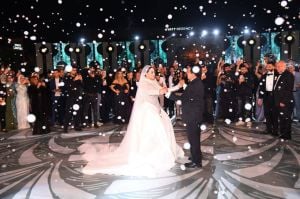 محمد هنيدي يكشف عن وصيته لزوج ابنته في حفل زفافها (فيديو وصور)