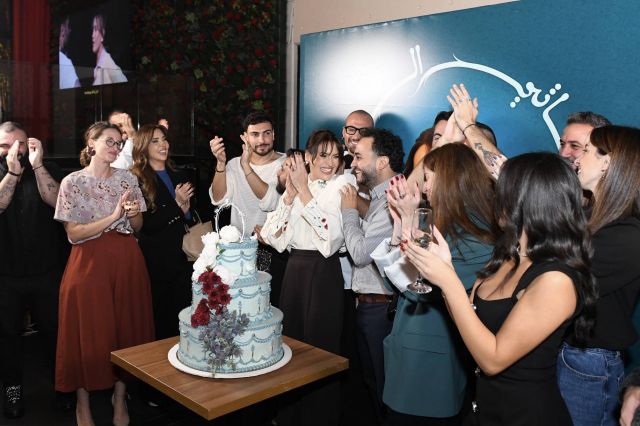 منال ملاط وسط حضور حاشد من أهل الصحافة والإعلام ونجوم الفن والأصدقاء