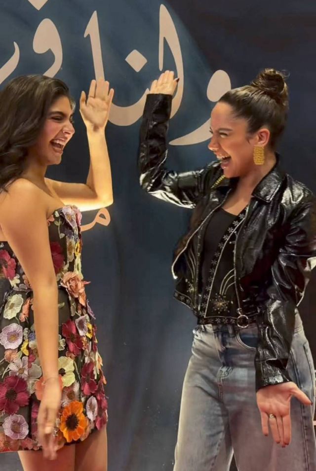 رنا رئيس ومايان السيد في العرض الخاص للفيلم