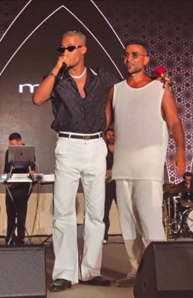 محمد رمضان مع أحمد سعد