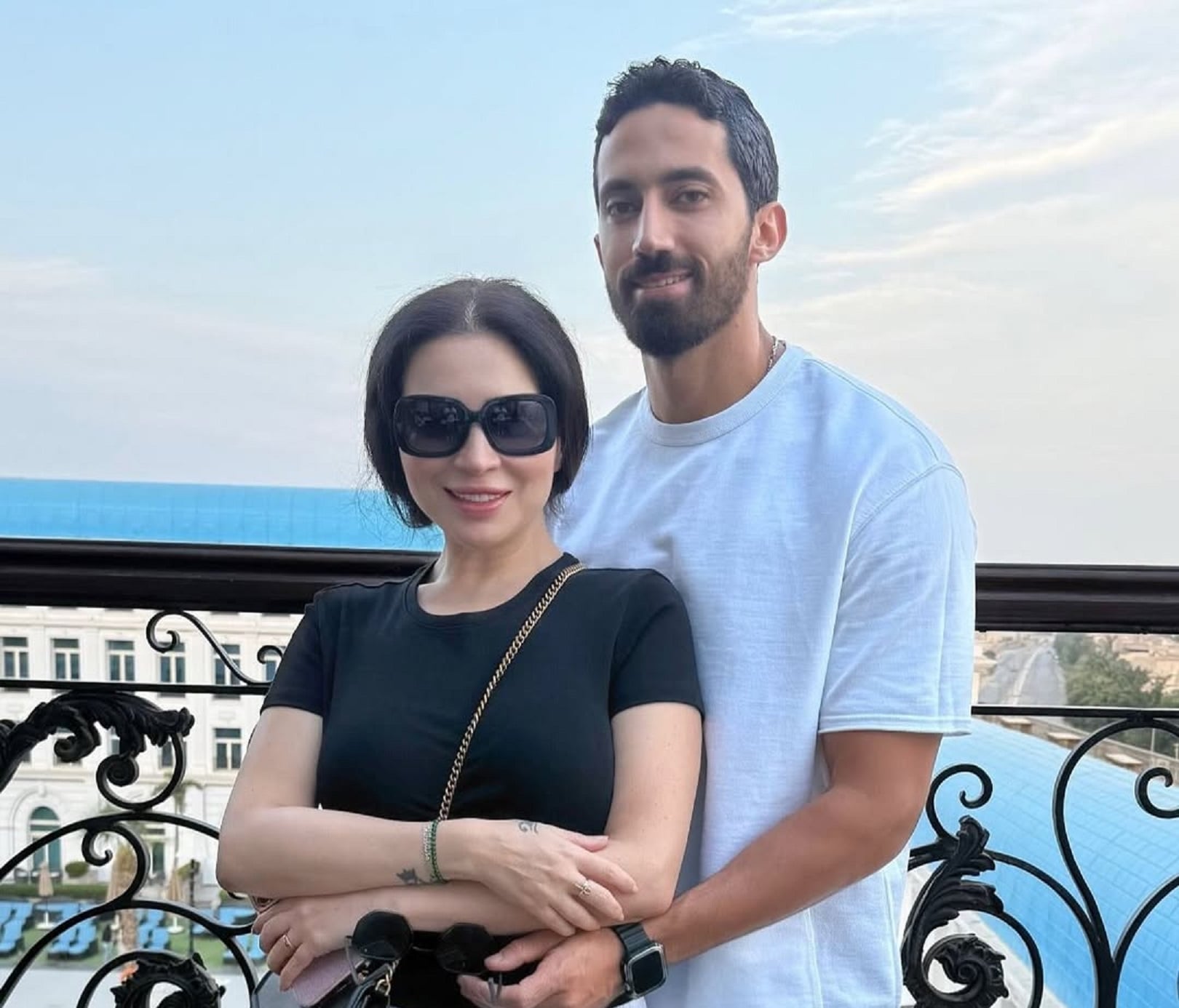 مي عز الدين وزوجها أحمد تيمور