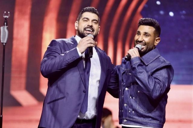 أحمد سعد وآدم يتبادلان رسائل التهنئة على نجاح حفلهما في الكويت (فيديو وصور)