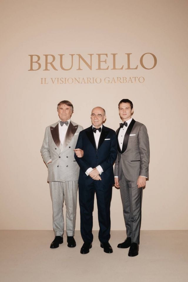Brunello Cucinelli, Giuseppe Tornatore and Saul Nanni copy