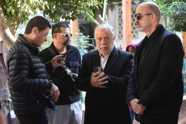 أشرف زكي في جنازة سمية الألفي