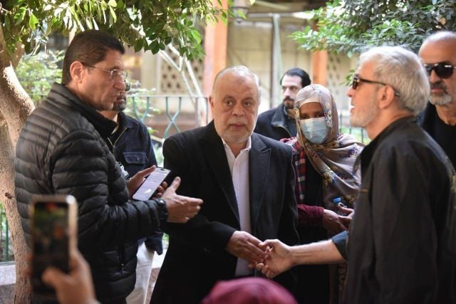 أشرف زكي في جنازة سمية الألفي