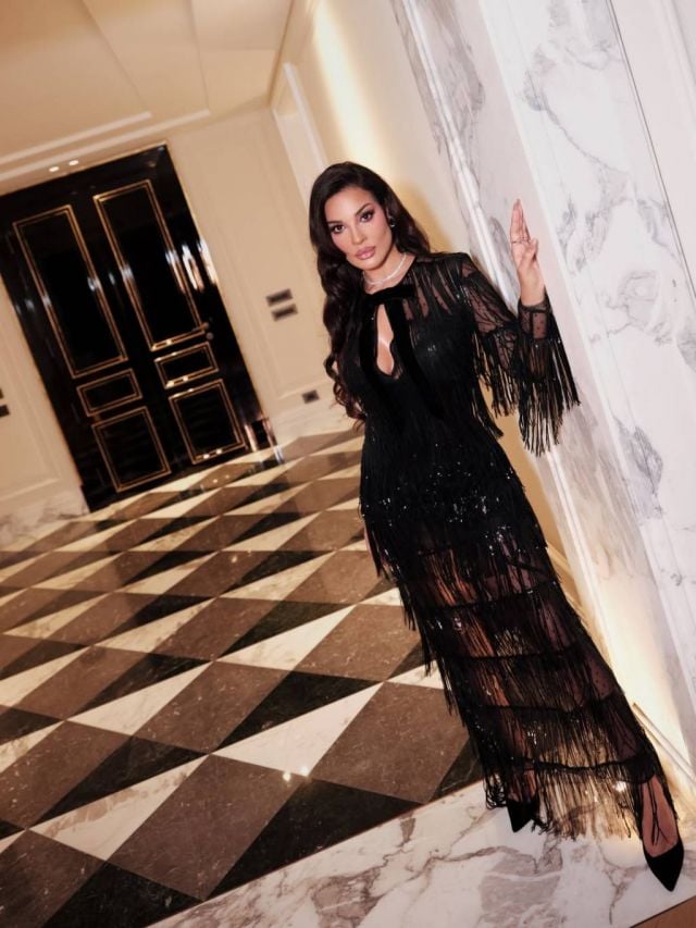 نادين نسيب نجيم تتألق بفستان يجمع الجرأة والفخامة