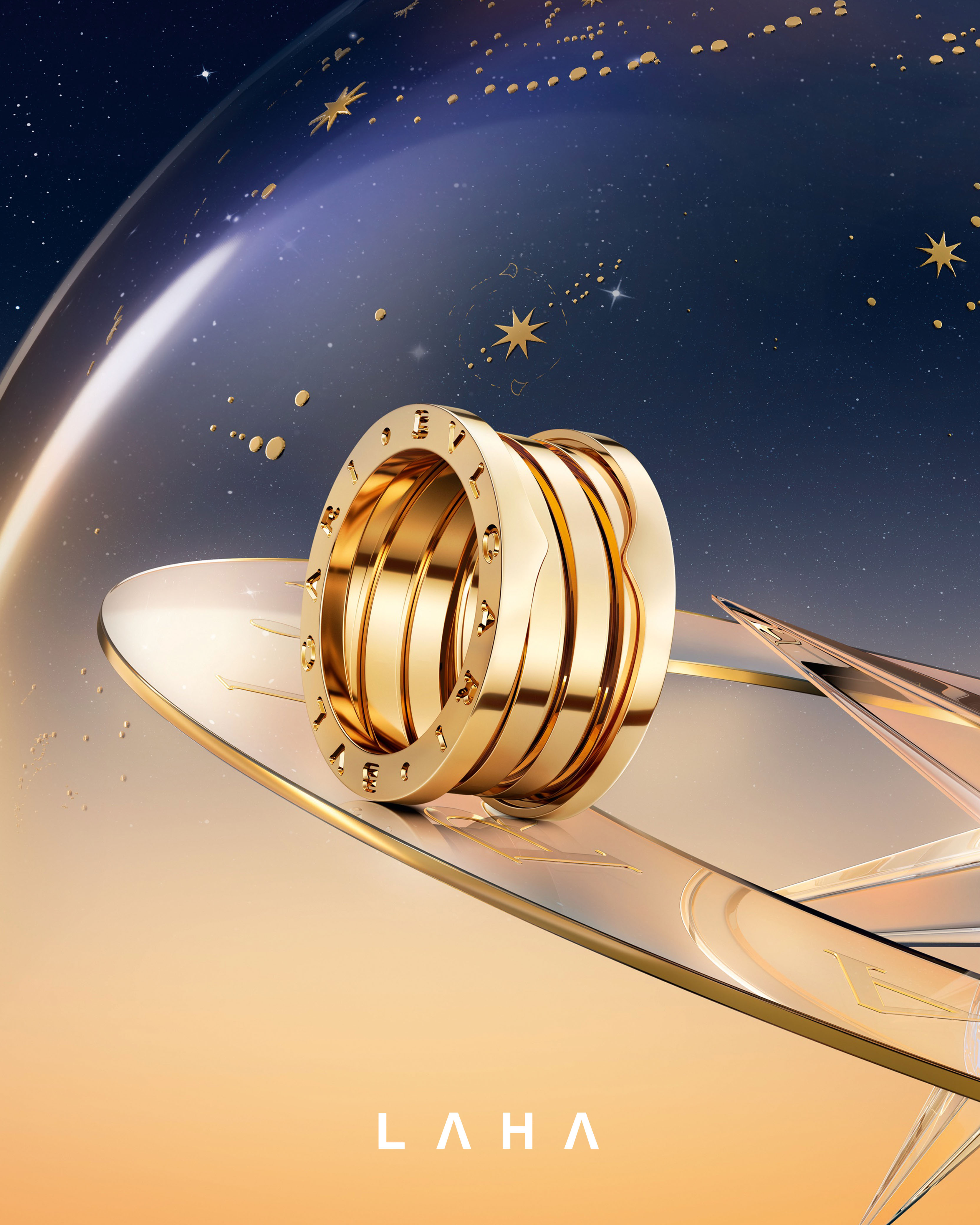 خاتم B.zero1 من الذهب الأصفر من Bvlgari 