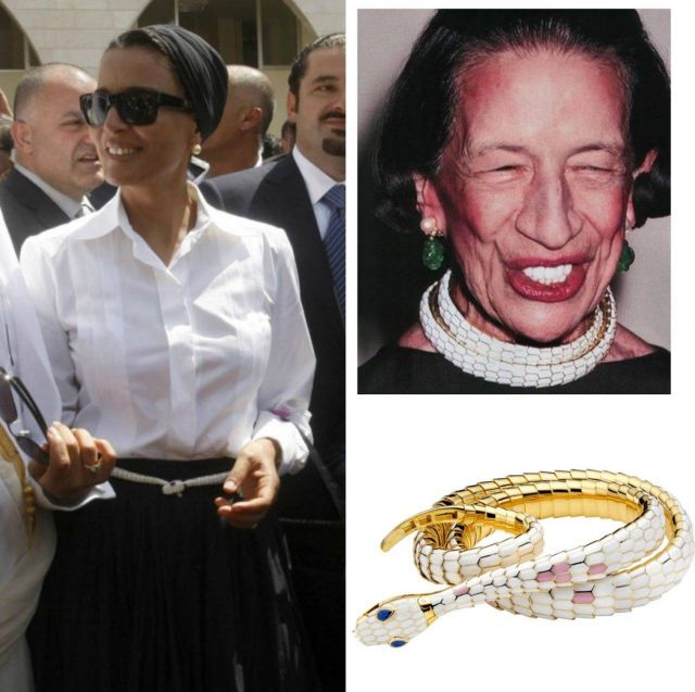 الشيخة موزا بحزام مجوهرات 