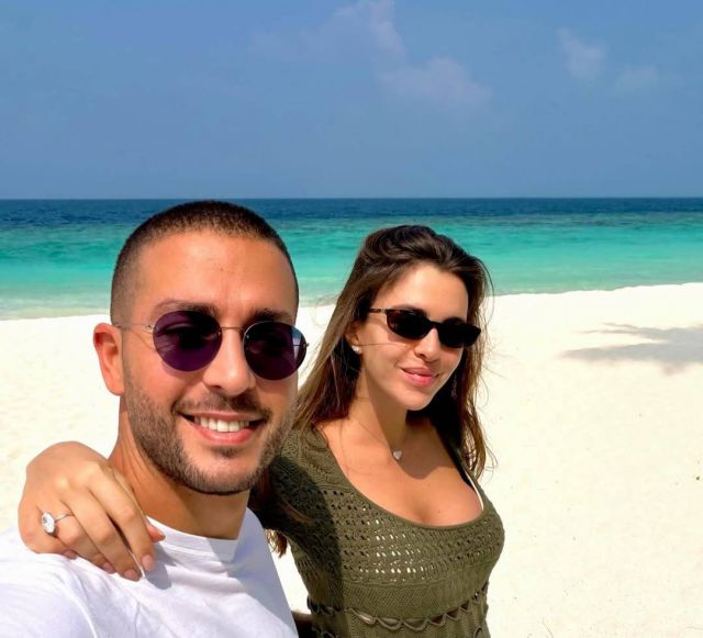 زين قطامي مع زوجها سيليو صعب