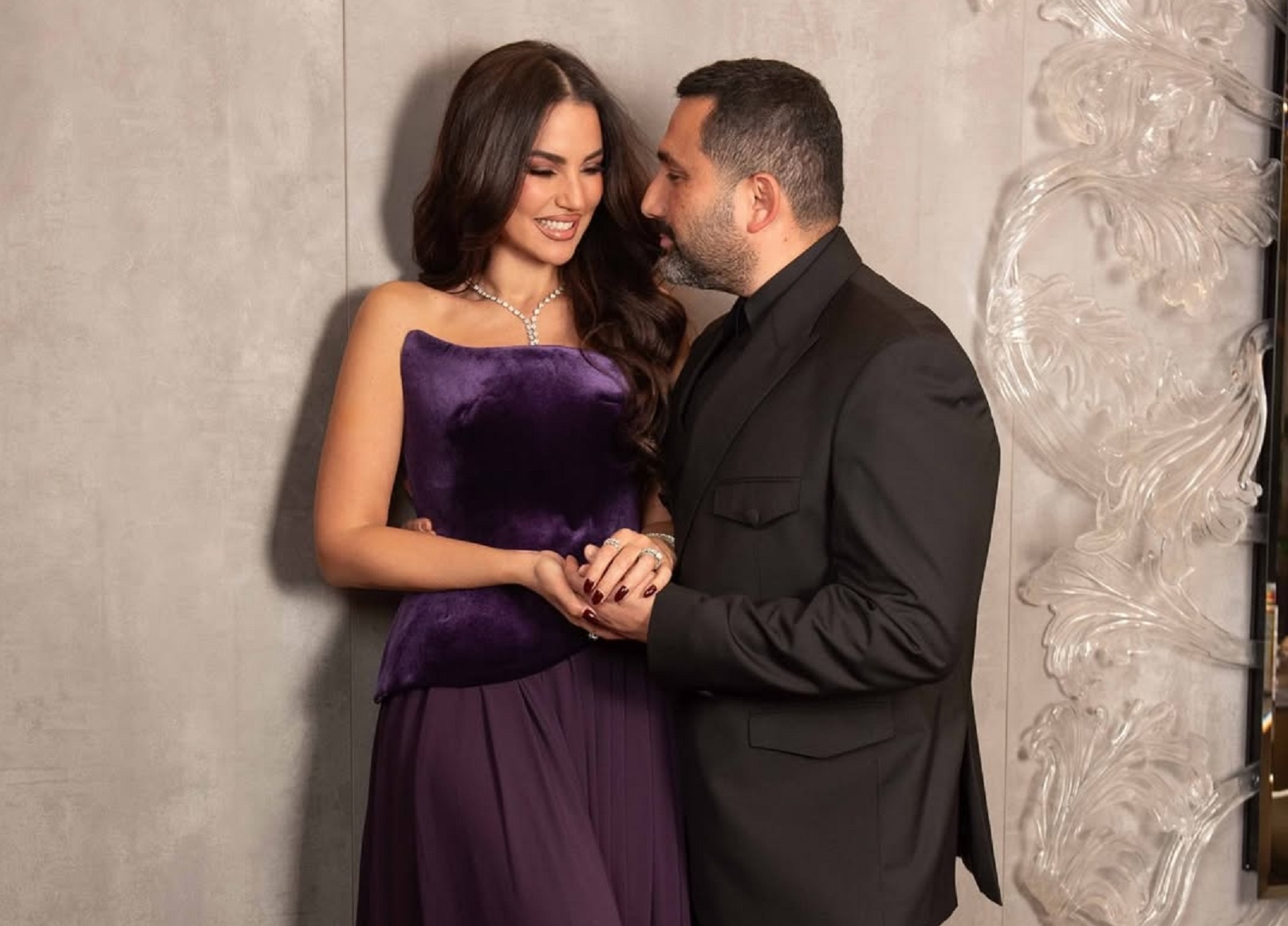 الفنانة درة وهاني سعد