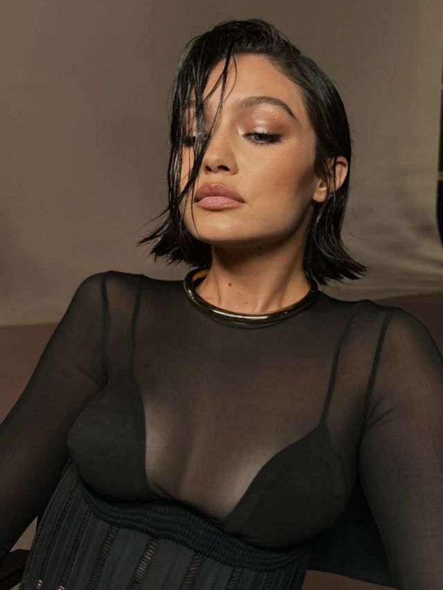 جيجي حديد بتسريحة جديدة كلياً