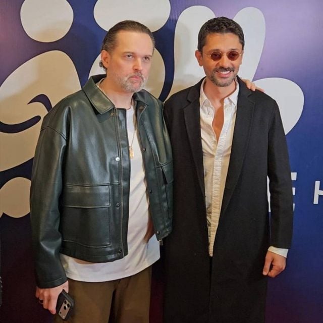 كريم ومحمد محمود عبد العزيز في العرض الخاص للفيلم