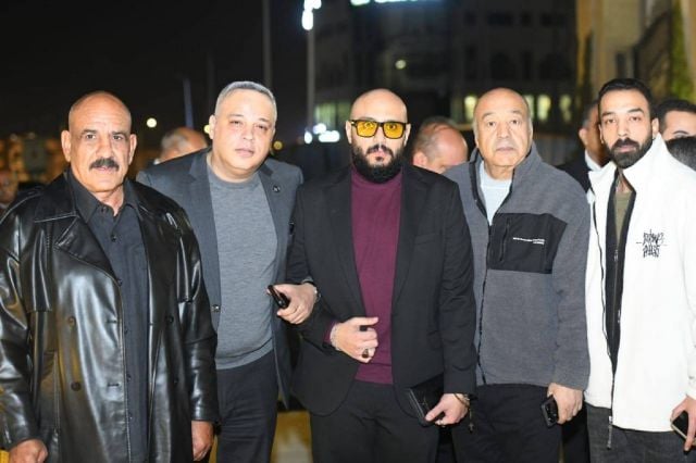 محمد لطفي وتامر عبد المنعم وحجاج عبد العظيم في العزاء