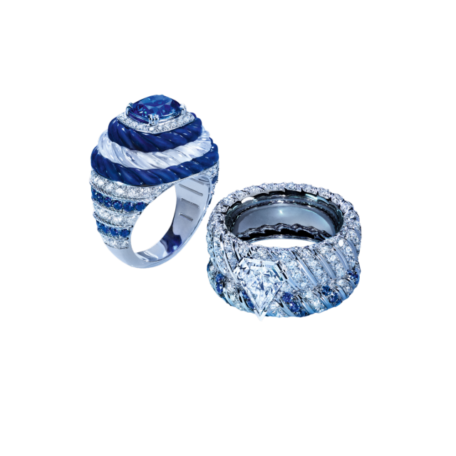 خاتمان من مجموعة مجوهرات Fred