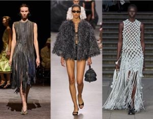 فساتين الشراريب… عنوان الأناقة المتحرّكة في ليلة رأس السنة