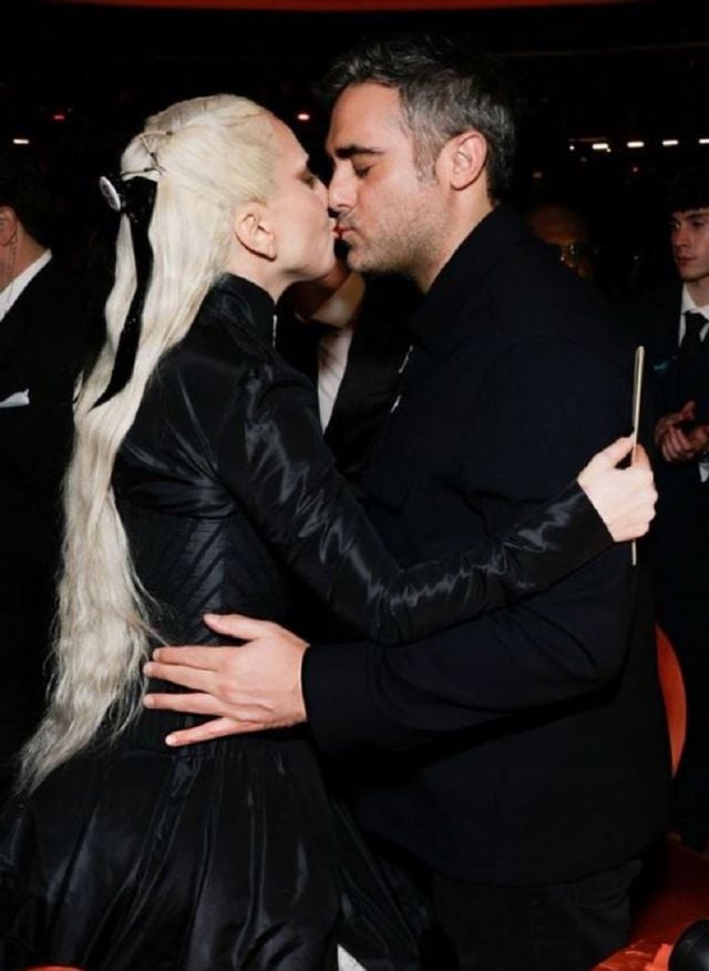 ليدي غاغا وخطيبها مايكل بولانسكي في حفل جوائز غرامي 2026، 