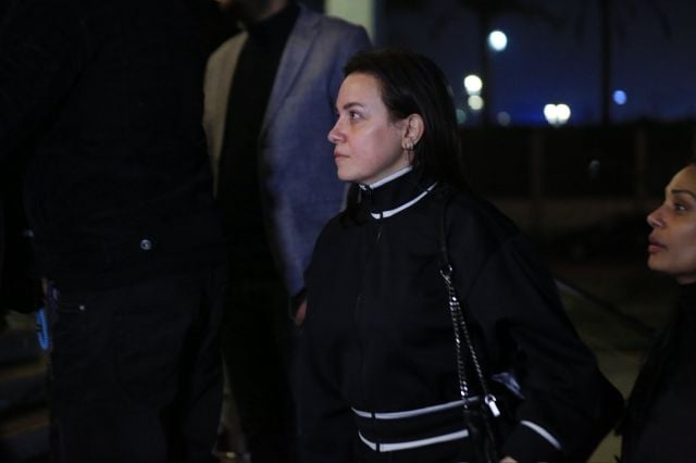 ريهام عبد الغفور في طريقها الى العزاء