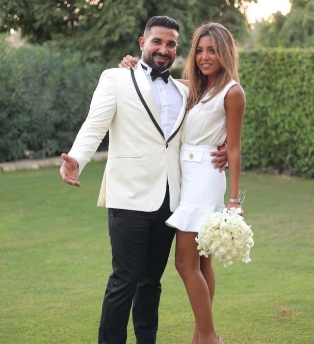 النجم أحمد سعد وزوجته علياء بسيوني