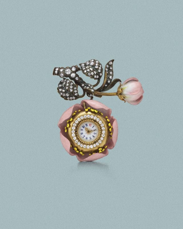 ساعة دبابيس Apple Blossom من تيفاني 1889