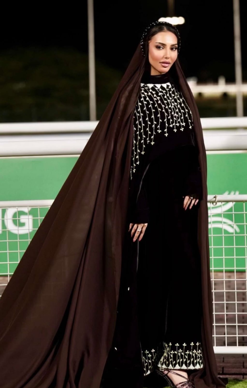 نوره عبدالعزيز: الأسود الملكي مع كاب بني منسدل