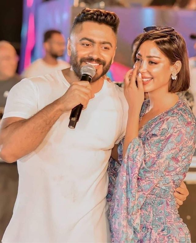 تامر حسني وبسمة بوسيل