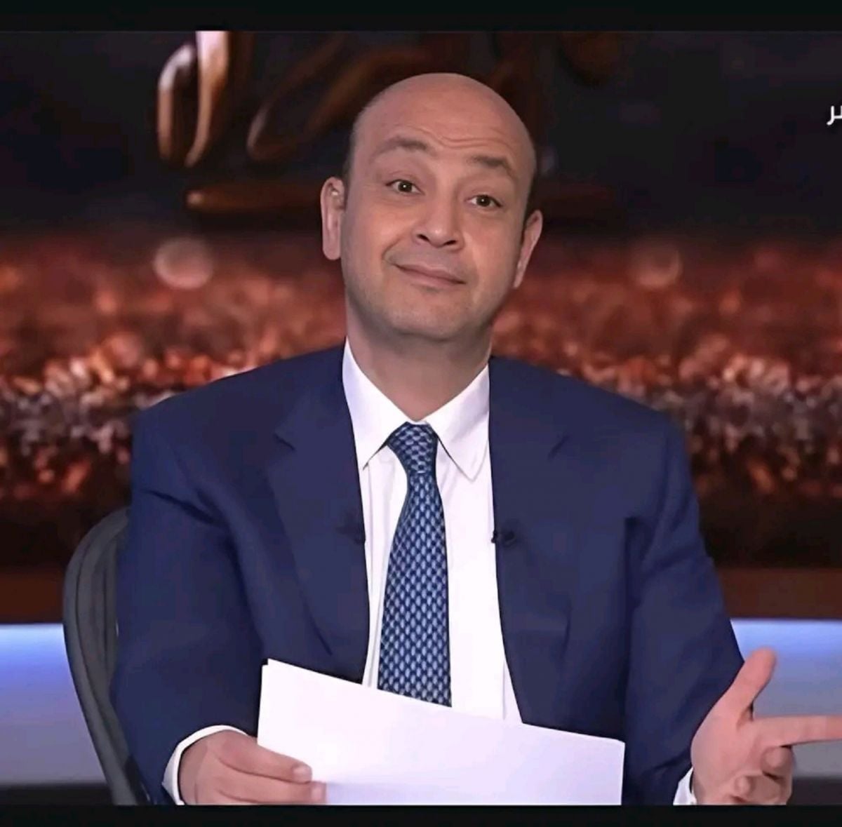 عمرو أديب بظهوره الأول مع دينا طلعت بعد انفصاله عن لميس الحديدي