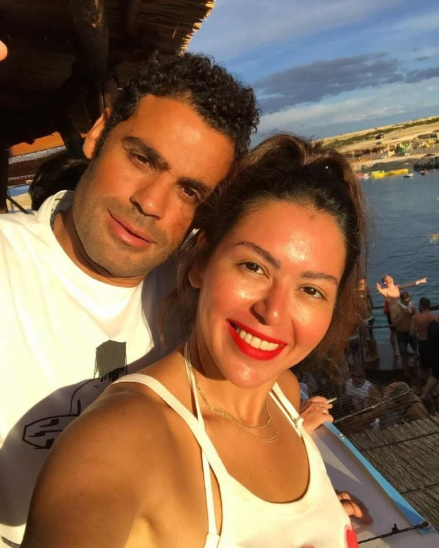 الفنانة لقاء الخميسي ومحمد عبد المنصف