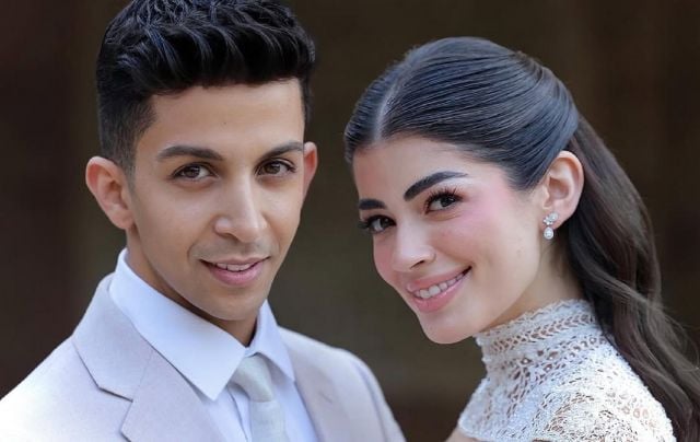 ليلى زاهر تحتفل بأول عيد حب مع زوجها برسالة رومانسية