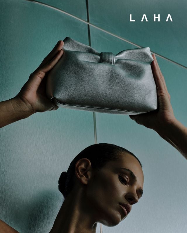 حقيبة Dior Bow من مجموعة Dior OR باللون السيلفر من Dior 