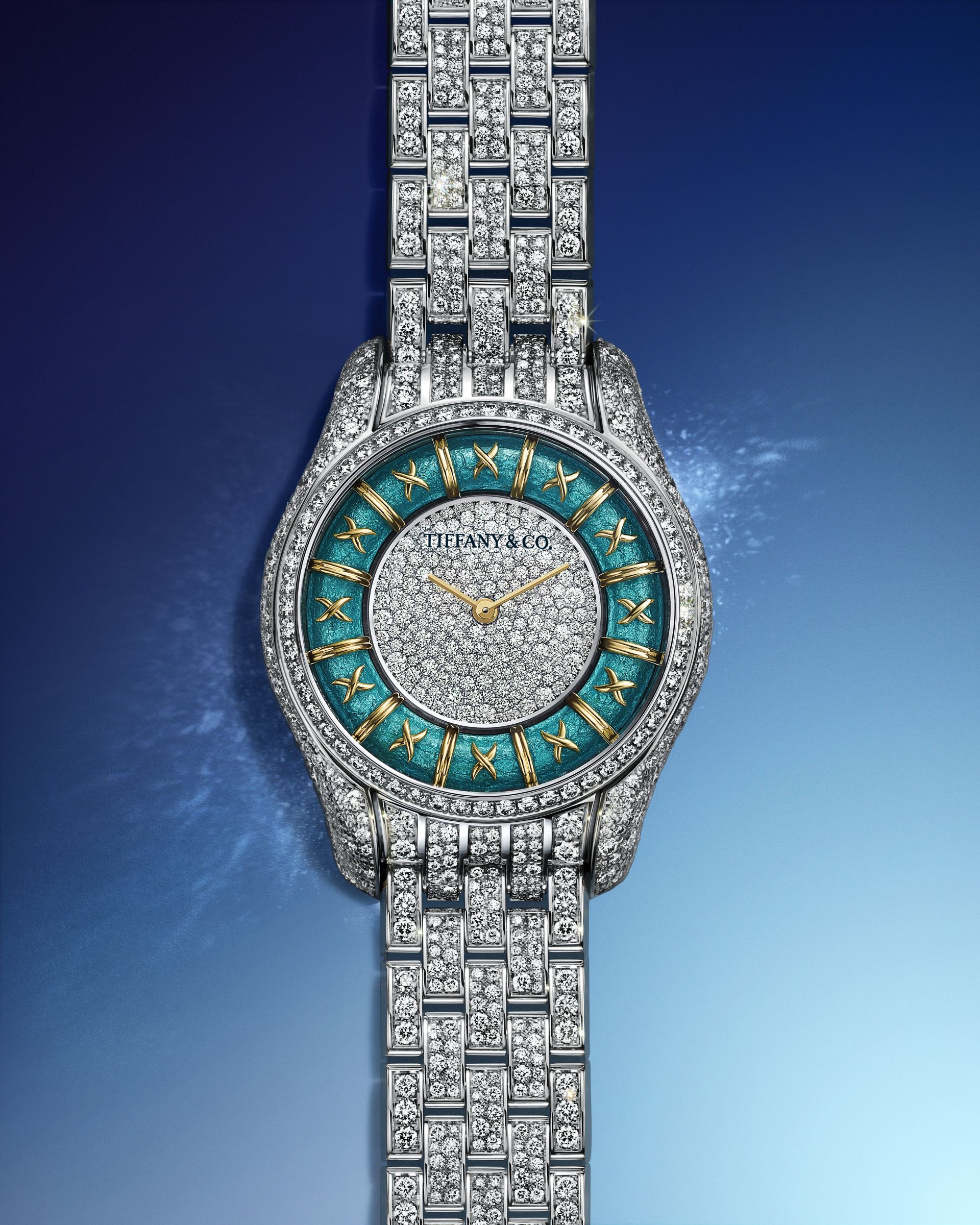 ساعة Enamel – سوار كامل Pavé – أرشيف Tiffany & Co