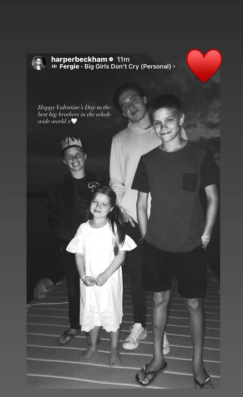 منشور هاربر بيكهام في عيد الحب منشور هاربر بيكهام في عيد الحب