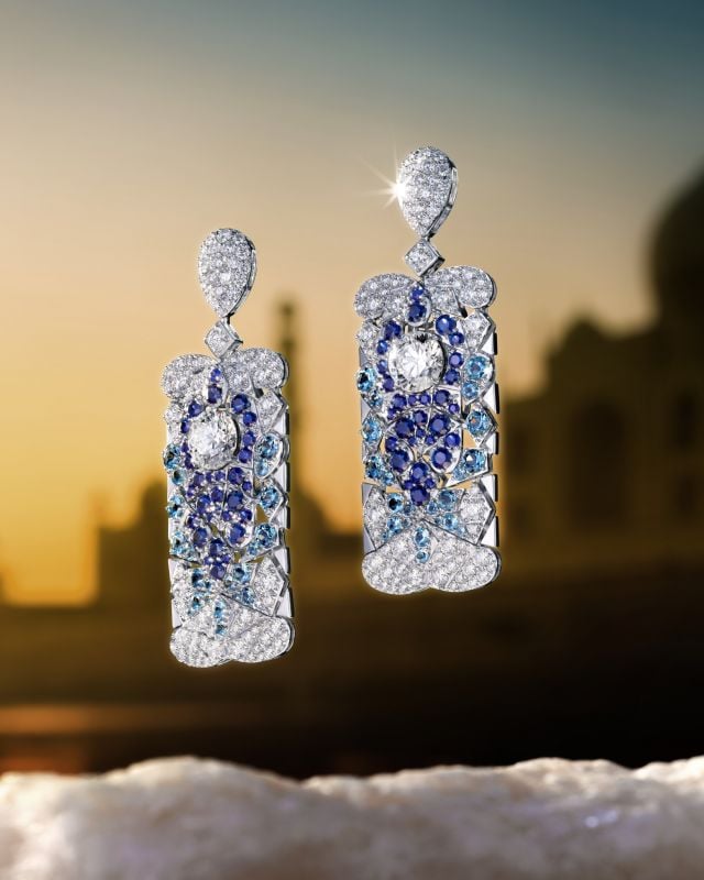 أقراط Taj Mahal من مجموعة مجوهرات معوض