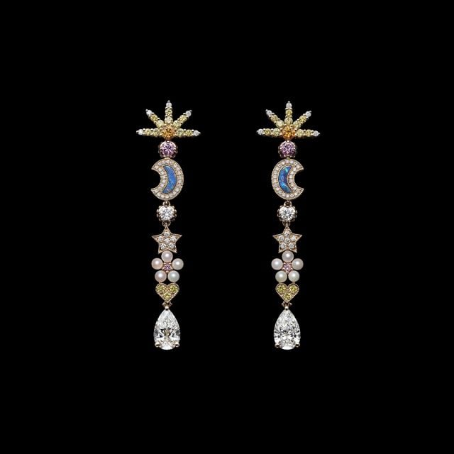 أقراط من مجموعة مجوهرات Dior