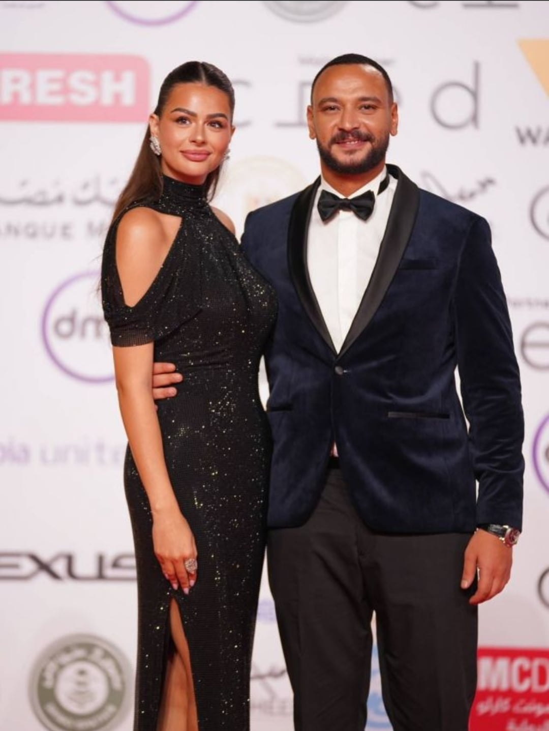 هنادي مهنا وأحمد خالد صالح معاً على السجادة الحمراء 