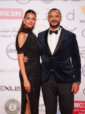 هنادي مهنا وأحمد خالد صالح معاً على السجادة الحمراء 