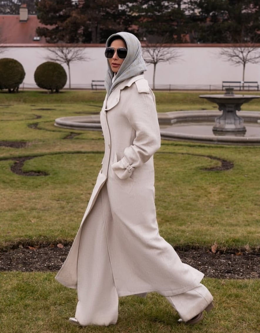 مهيرة عبدالعزيز تخطف الأنظار بجمالها بالعباءة والحجاب