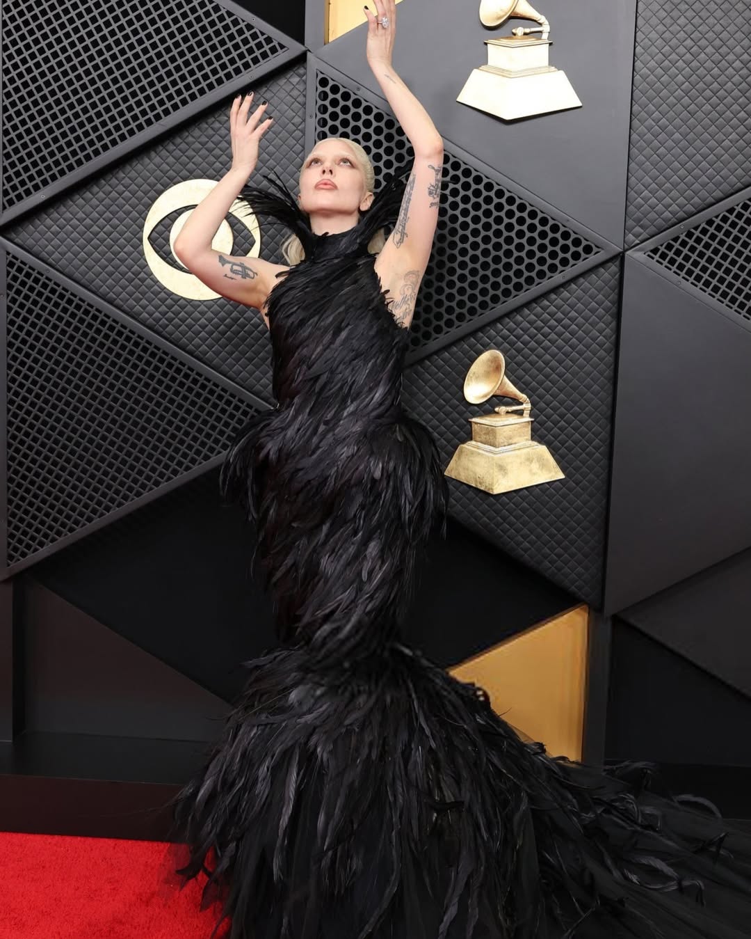 ليدي غاغا بتصميم الريش ليدي غاغا بتصميم الريش