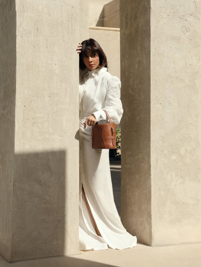 بلقيس فتحي بالأبيض… أناقة شرقية مع لمسة عصرية