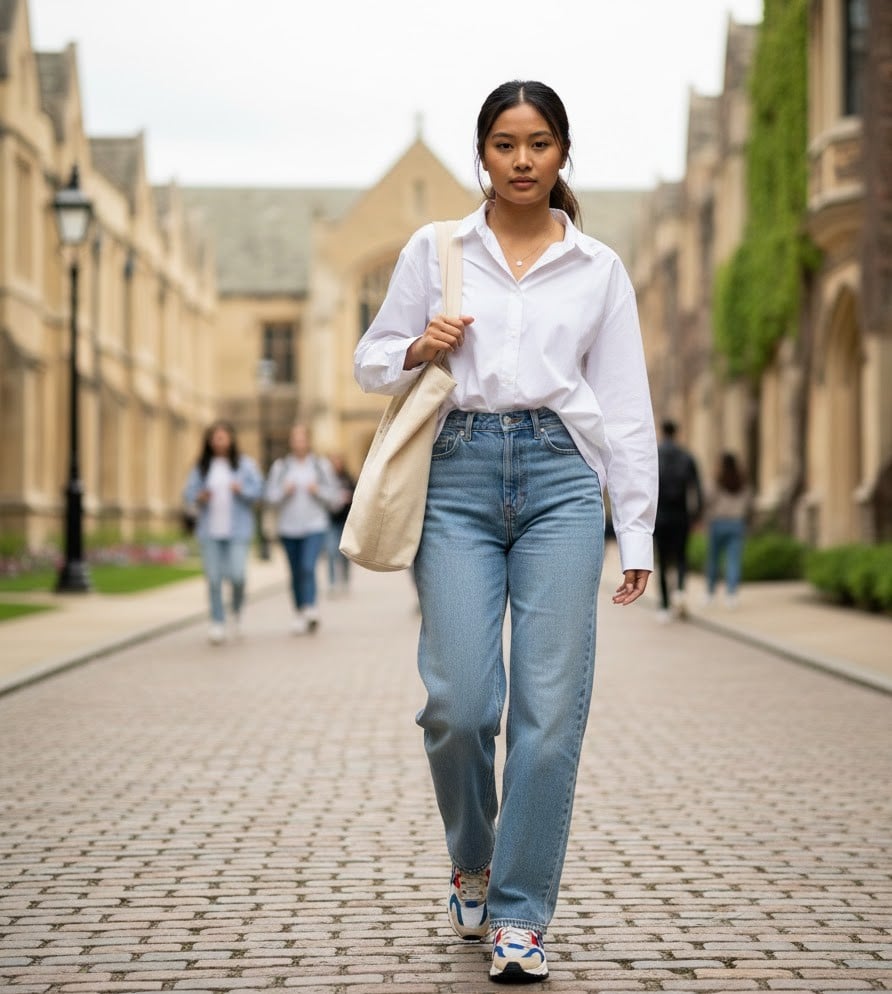 تنسيقات جامعية بالجينز تنسيقات جامعية بالجينز