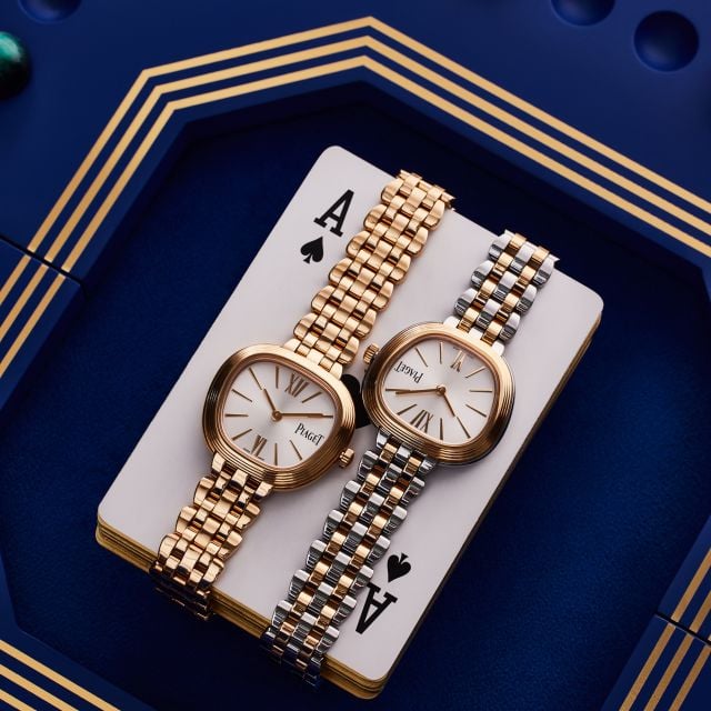 ساعة من مجموعة الستينيات من Piaget، مصنوعة من الذهب والذهب الأبيض
