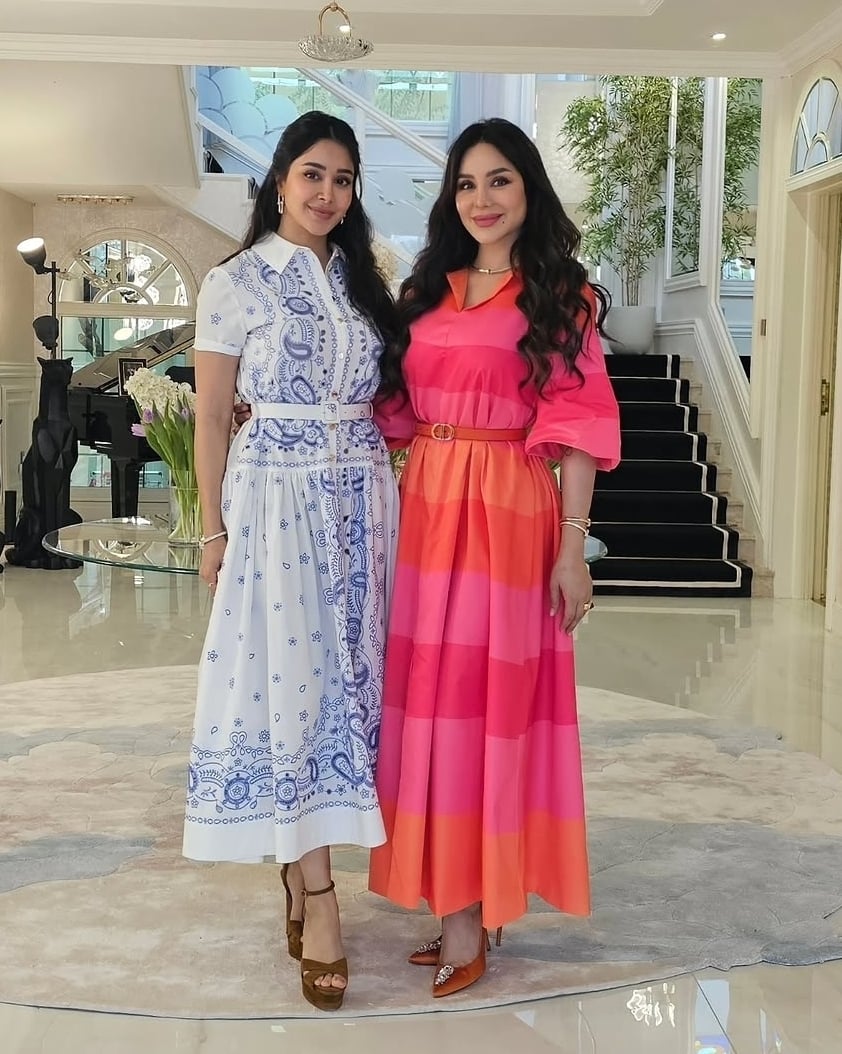 لجين عمران بفستان ربيعي بسيط