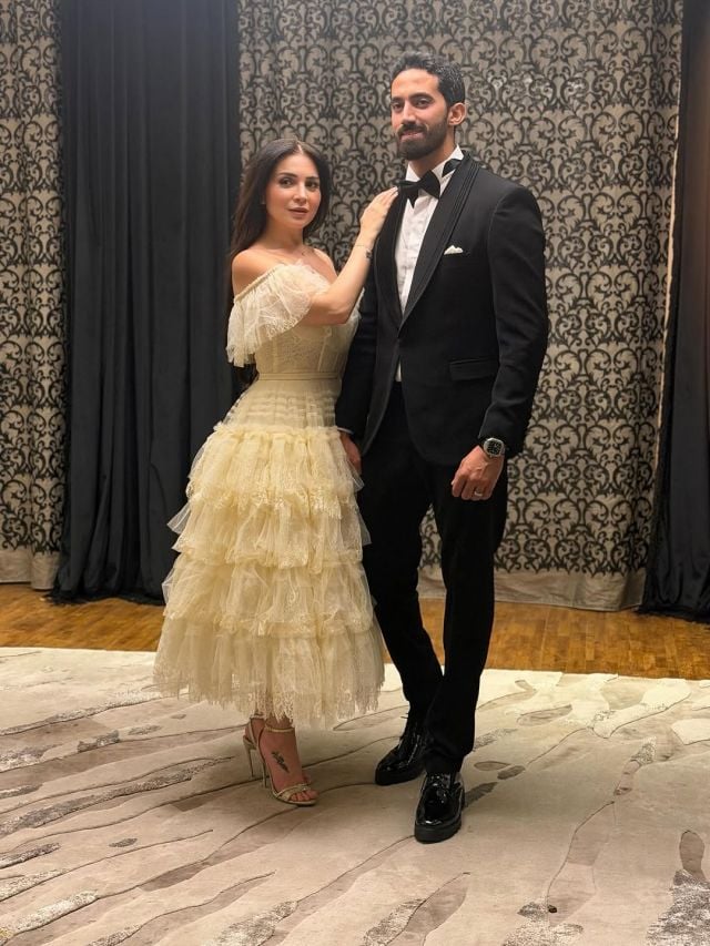 مي عز الدين وزوجها أحمد تيمور