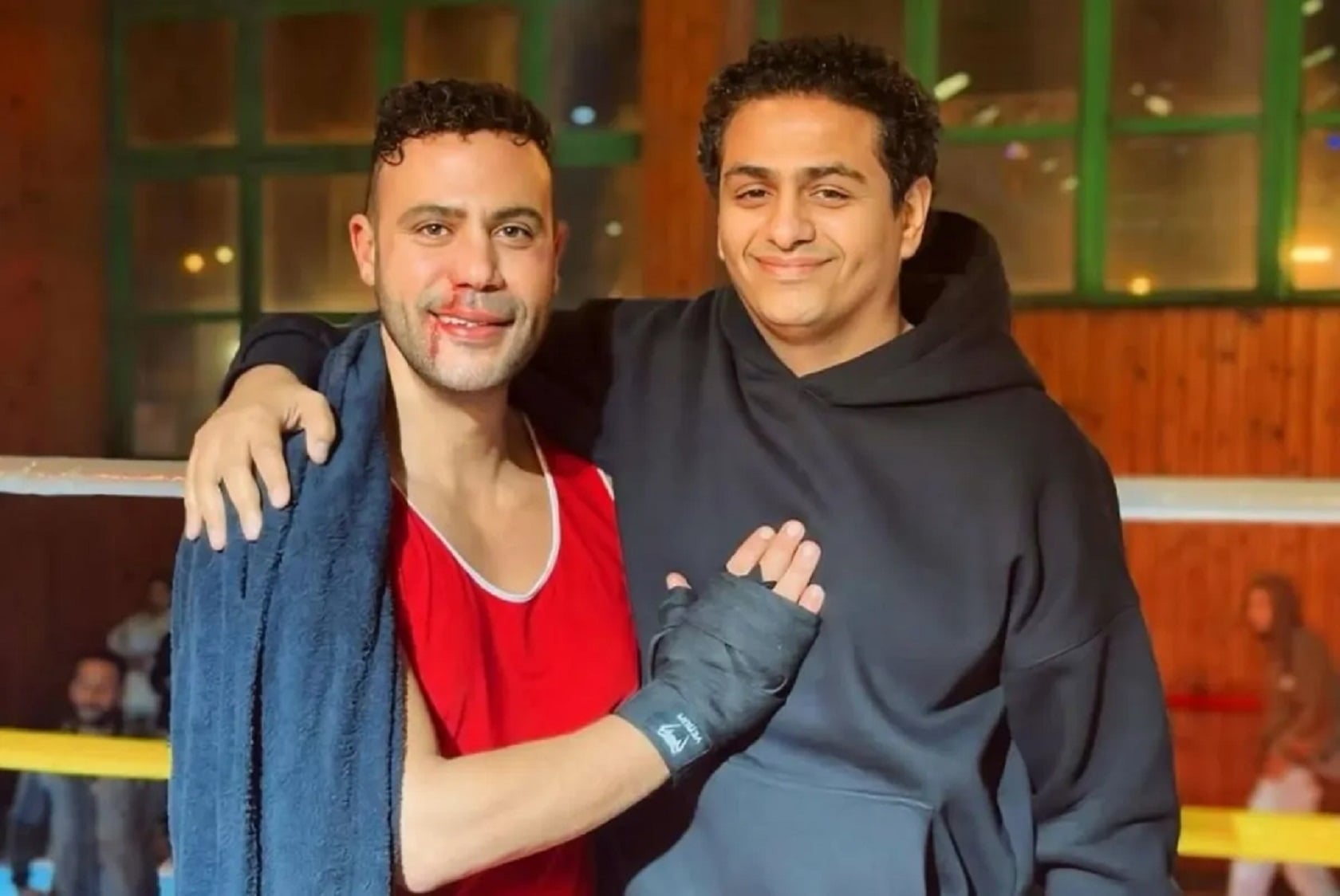 محمد صلاح العزب مع محمد إمام في الكينغ