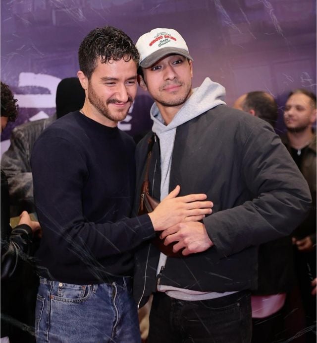 سلمى أبو ضيف وزوجها في العرض الخاص للفيلم