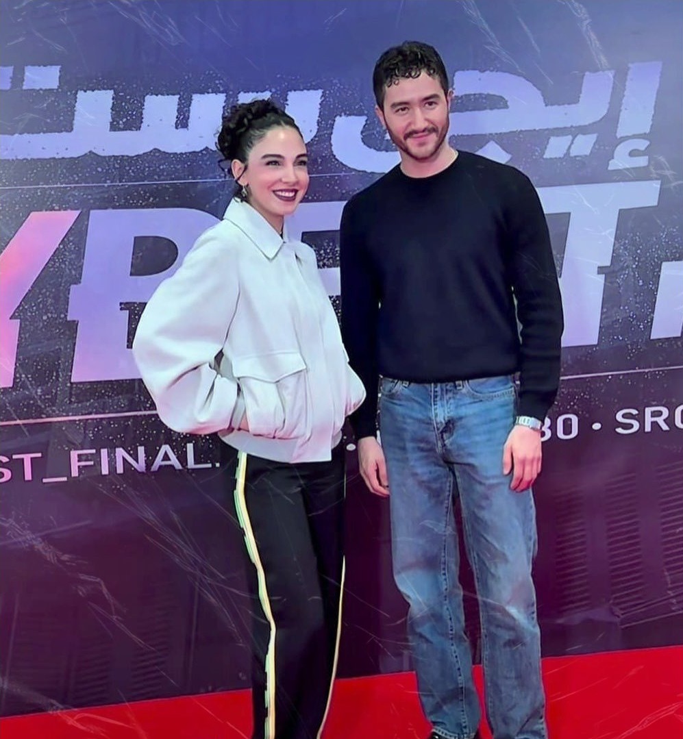 أحمد مالك وسلمى أبو ضيف في العرض الخاص للفيلم
