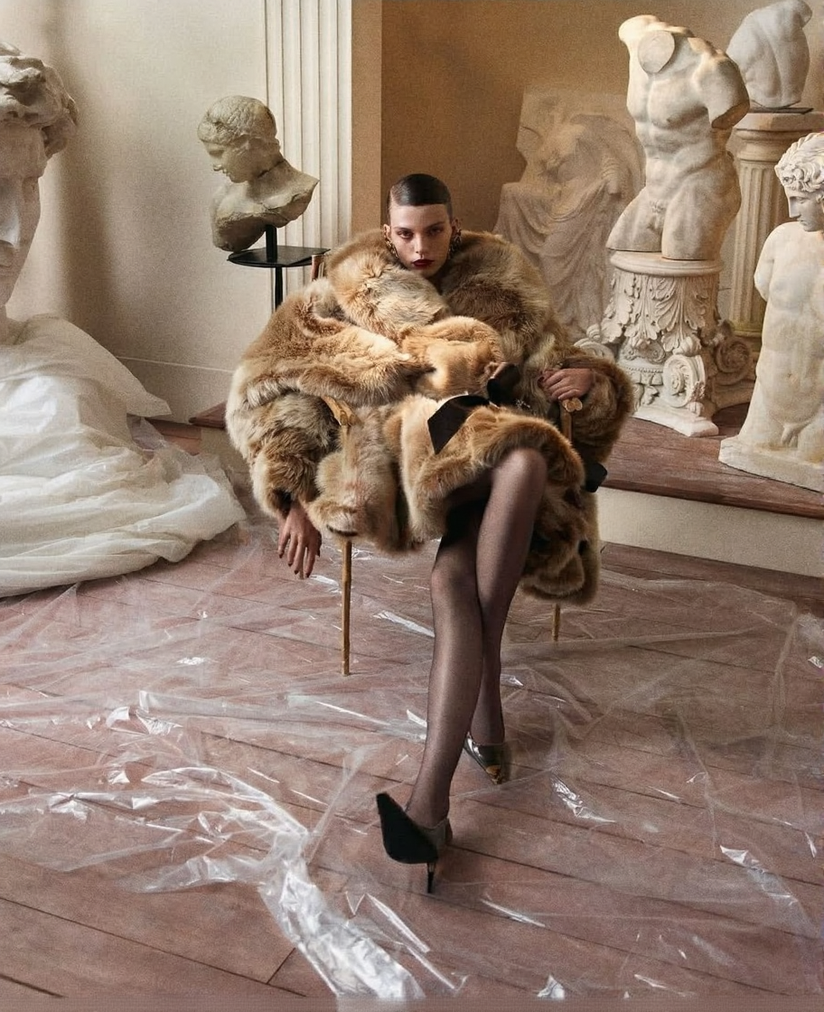 الدانتيل الشفّاف يسيطر على مجموعة Saint Laurent لشتاء 2026