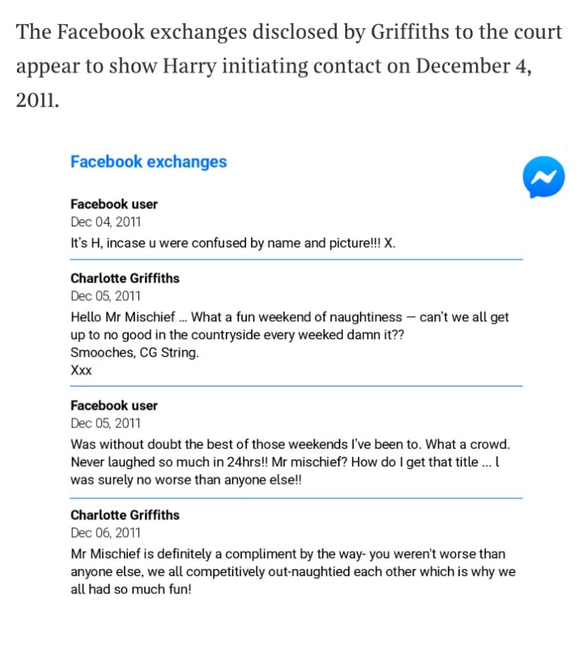 الرسائل بين هاري والصحافية