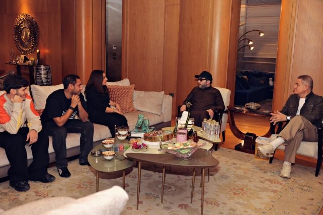 تركي آل الشيخ خلال زيارته لمنزل أنغام