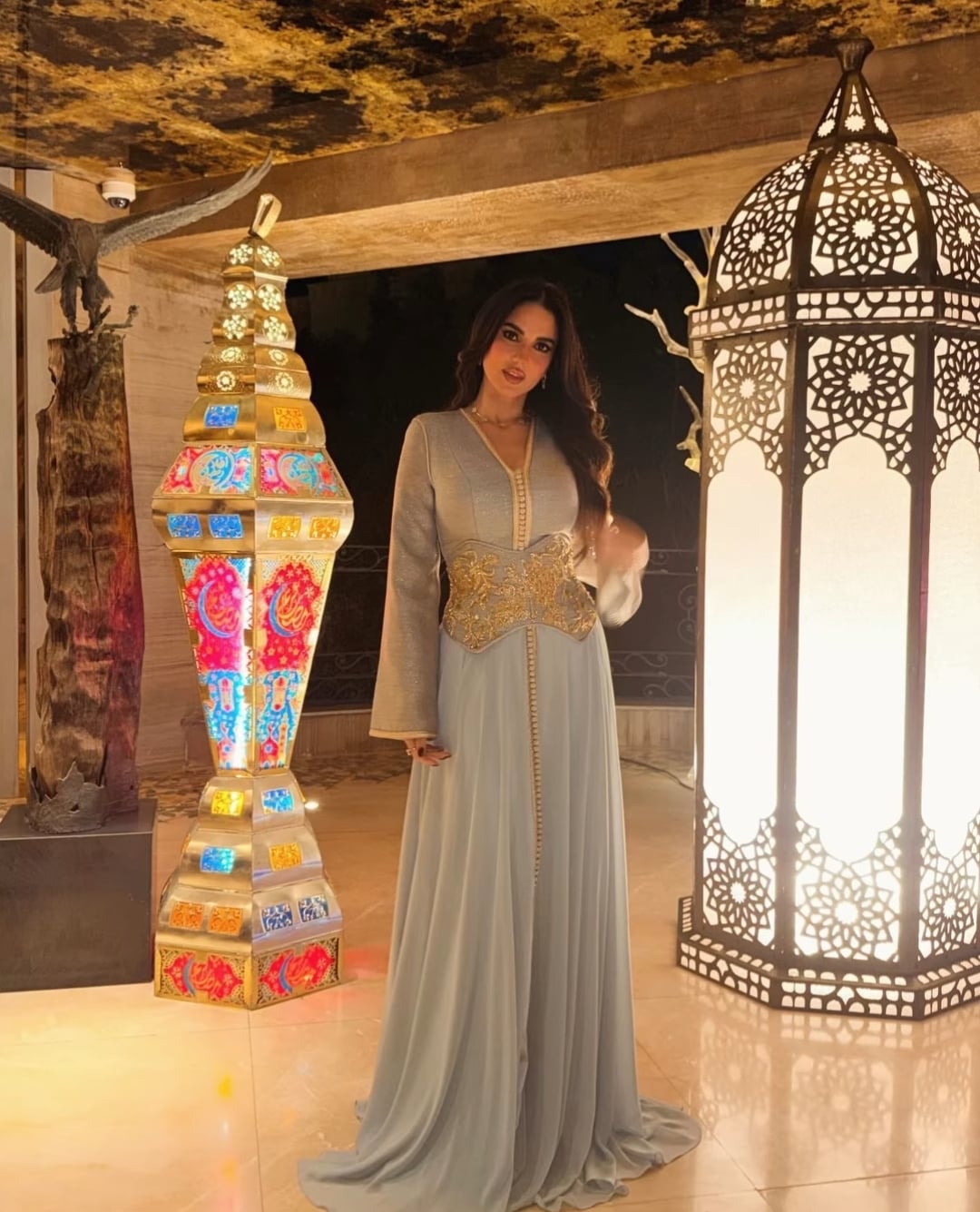 درة تلفت الأنظار بإطلالة رمضانية بالقفطان الفخم 