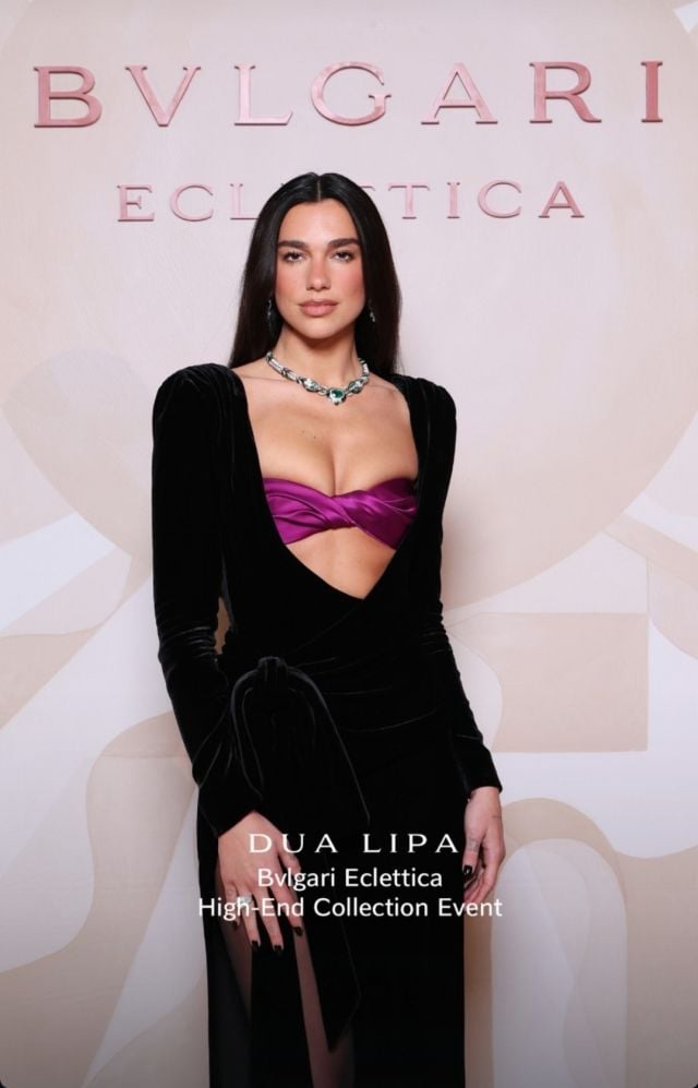 دوا ليبا بفستان جريء في حفل Bulgari 